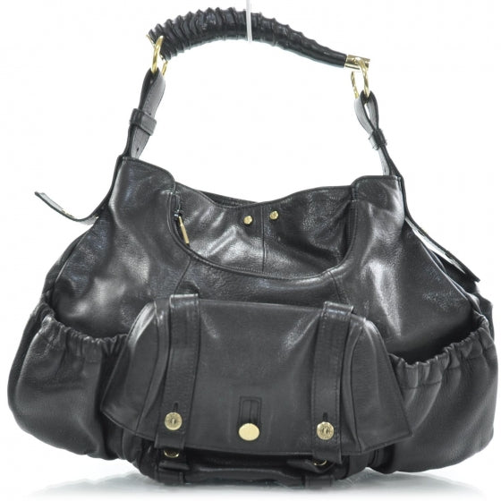 Saint Laurent Chevre Mala Mala Horn Bag Black 1 of 8