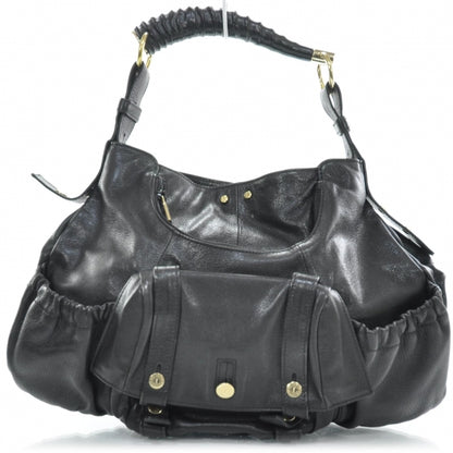 Saint Laurent Chevre Mala Mala Horn Bag Black 1 of 8