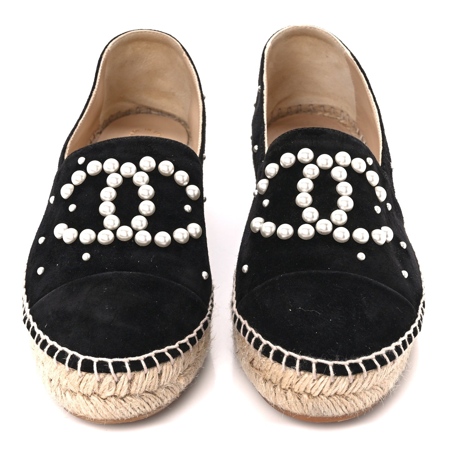 Suede Pearl CC Espadrilles 40 Black