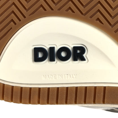Christian Dior Smooth Calfskin Jacquard Oblique Mens B27 Low Top Sneakers 42 Beige Blue 7 of 9