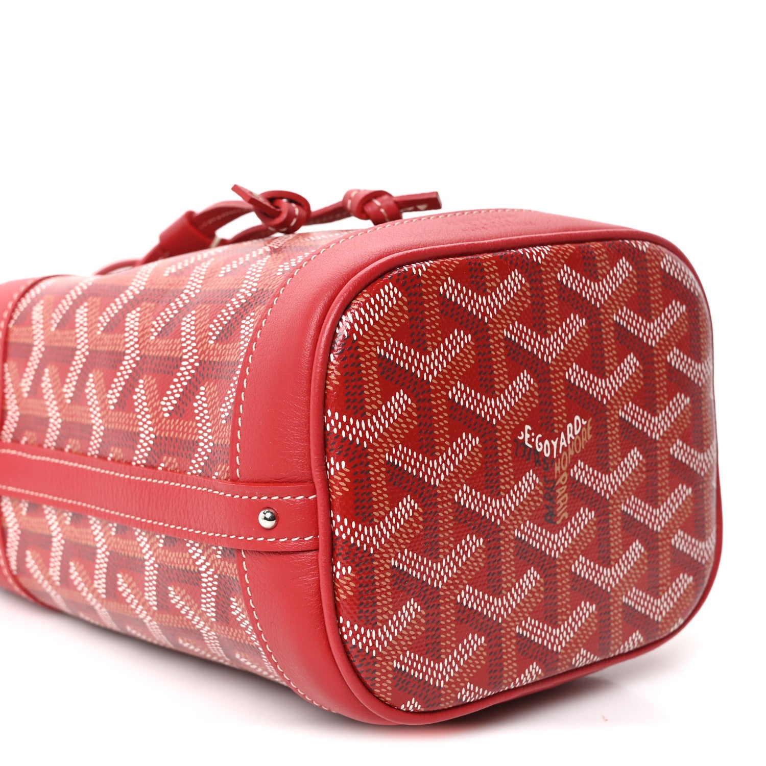 Goyard Goyardine Petit Flot Mini Bucket Bag Red 9 of 10