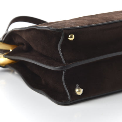 Fendi Suede Medium Peekaboo I See U Satchel Moresco Oro Chiaro 6 of 10