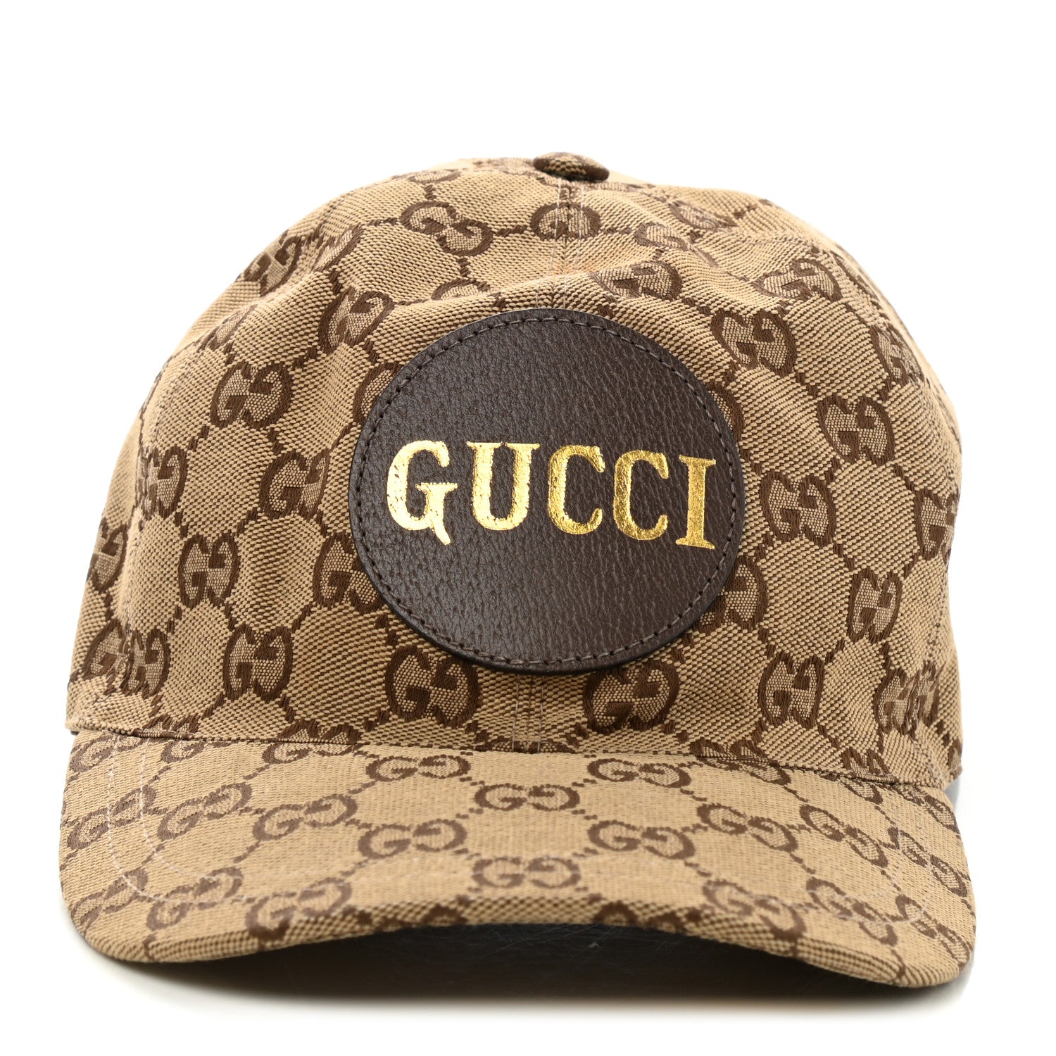 Gucci Monogram Textured Dollar Calfskin Zeno Baseball Hat L Beige 3 of 9