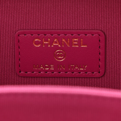 Chanel Caviar Quilted Twist Your Buttons Clutch With Chain Fuchsia 6 of 11