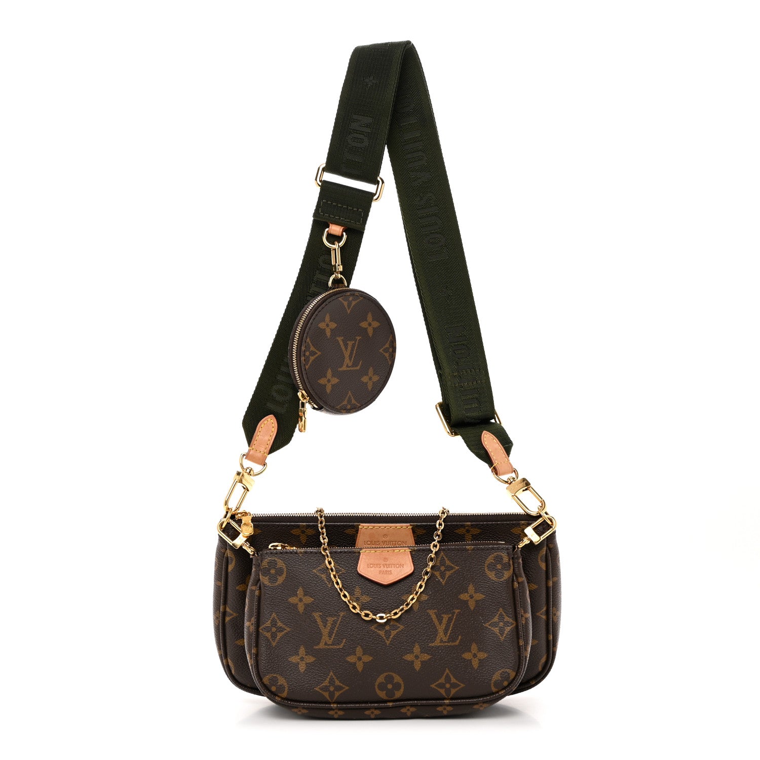 Louis Vuitton LOUIS VUITTON Monogram Multi Pochette Accessories Kaki 1 of 13