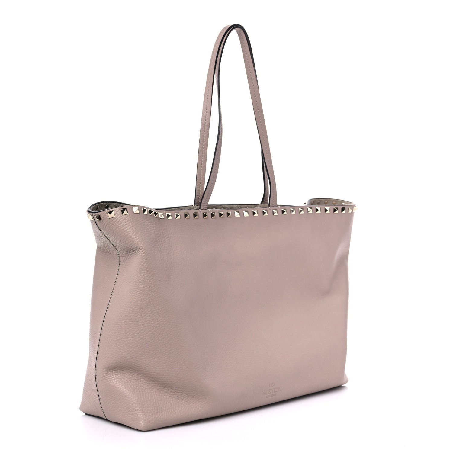 Valentino Garavani Grained Calfskin Rockstud Shoulder Tote Poudre 3 of 8