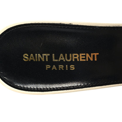 Saint Laurent Calfskin New Belfagor 110mm Mules 41 Pearl 8 of 9