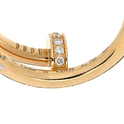 Cartier 18K Yellow Gold Diamond Juste Un Clou Ring 56 7.5 4 of 5