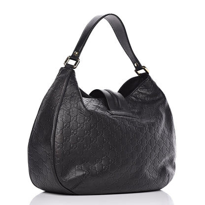 Gucci Guccissima Large New Ladies Web Hobo Black 3 of 10