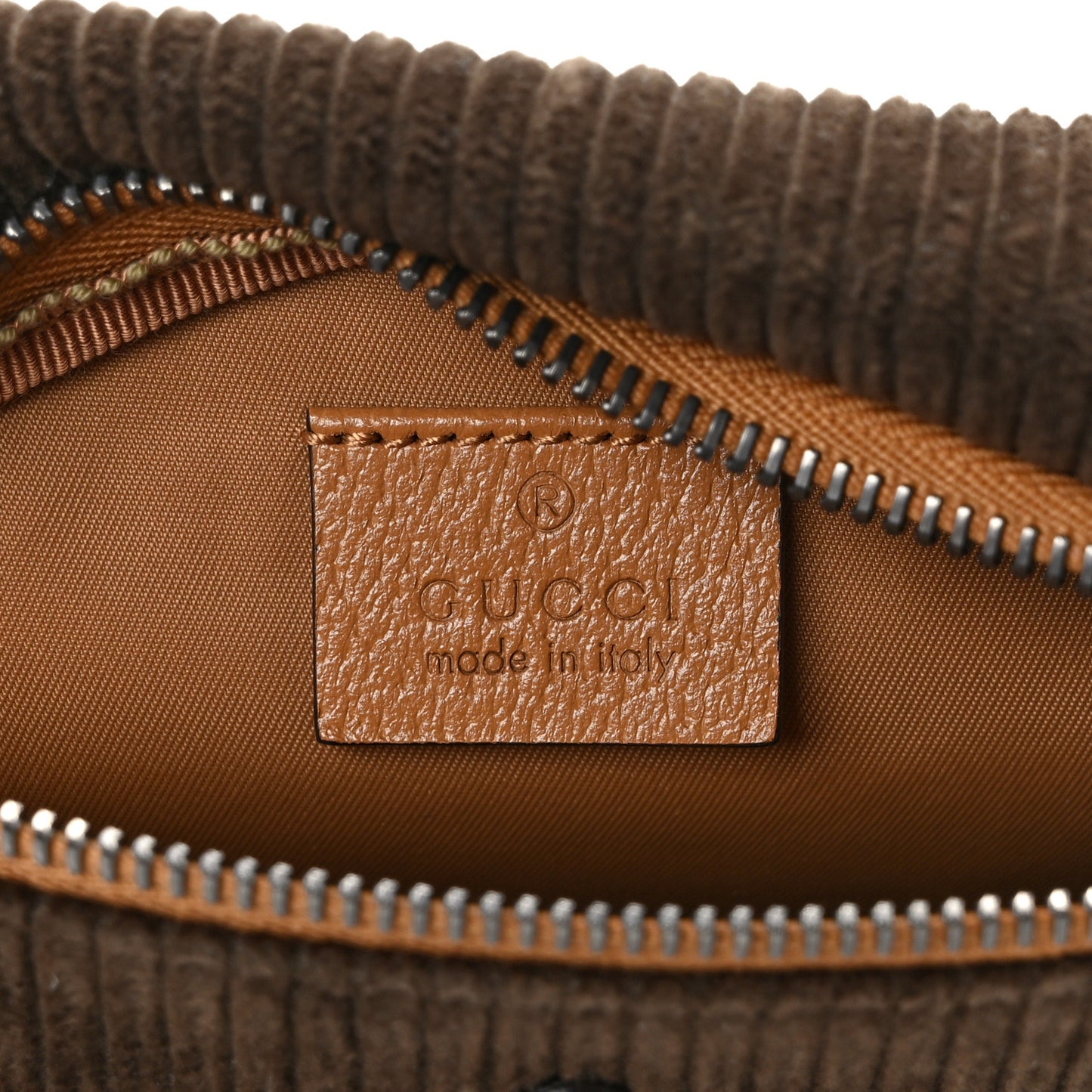 Calfskin Corduroy Childrens Interlocking G Star Patch Belt Bag Brown