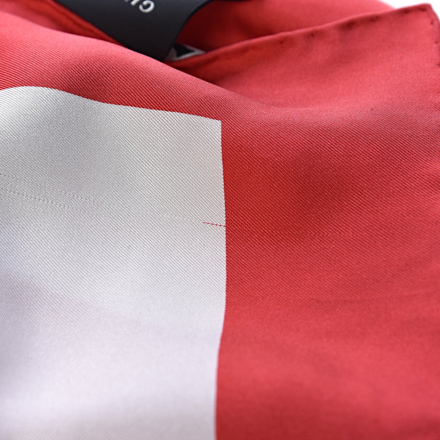 Silk Gucci World Square Scarf Ivory Red