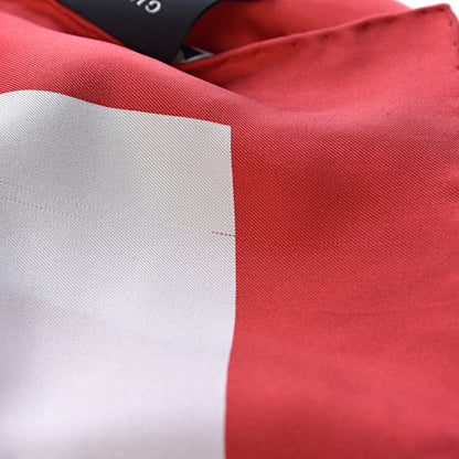 Gucci Silk Gucci World Square Scarf Ivory Red 4 of 6