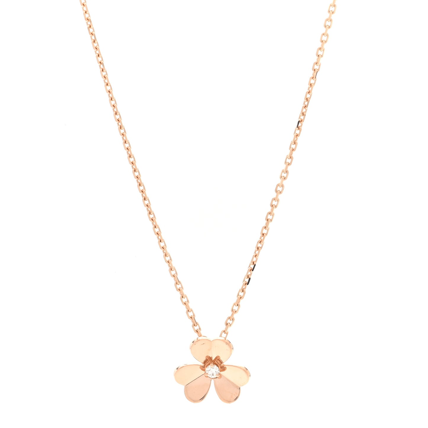 18K Rose Gold Diamond Small Frivole Pendant Necklace