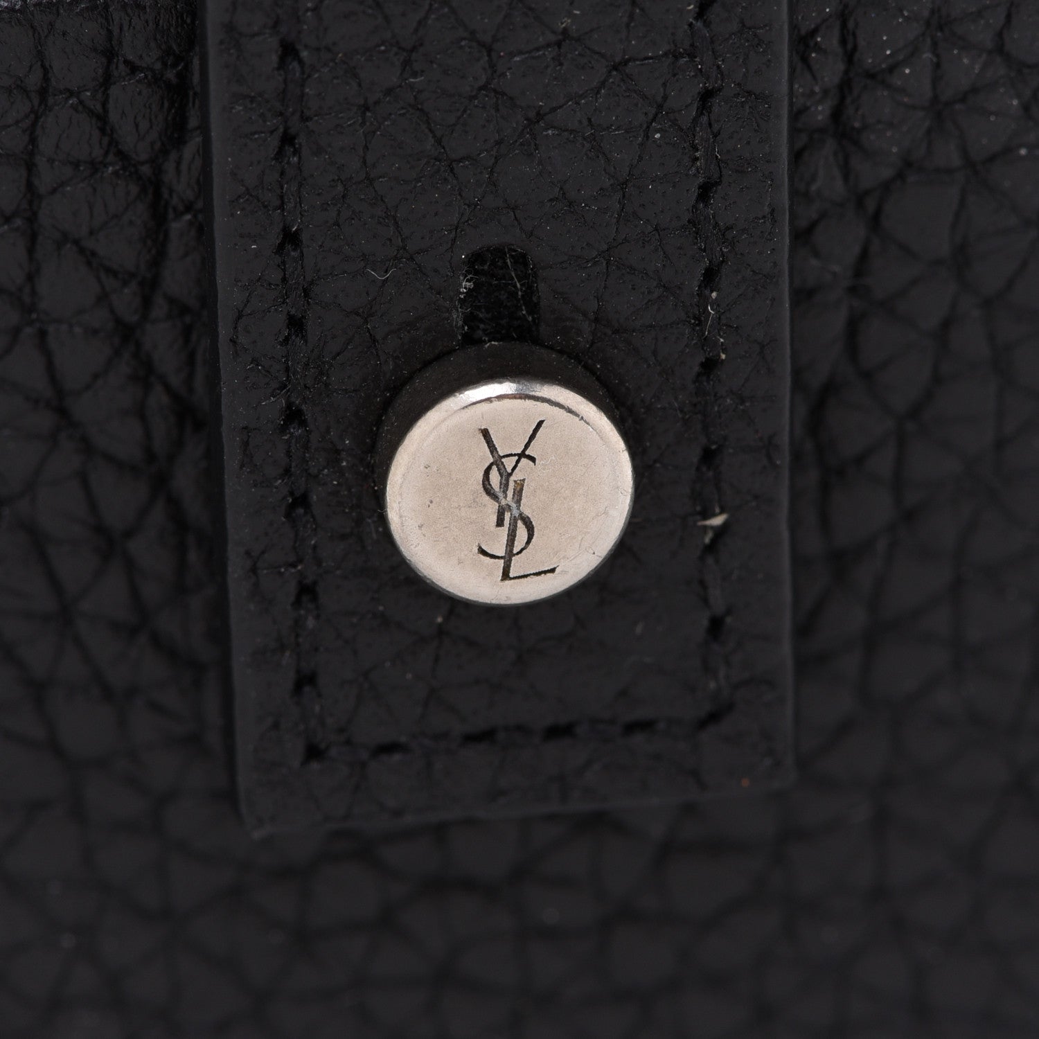 Saint Laurent Grained Calfskin Sac De Jour Card Case Black 8 of 9