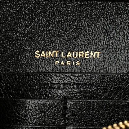 Saint Laurent Lambskin Diamond Quilted Becky Chain Wallet Black 6 of 10