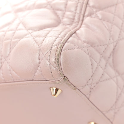 Christian Dior Metallic Lambskin Cannage Medium Lady Dior Lotus 13 of 13