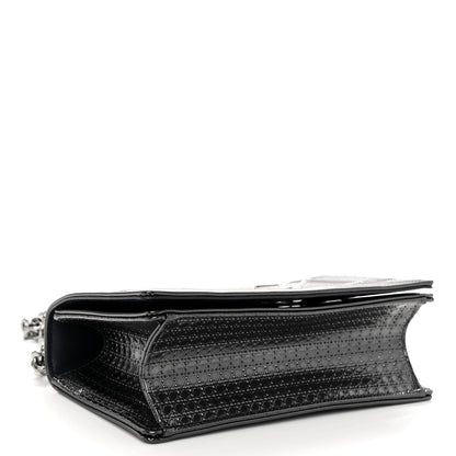 Christian Dior Metallic Patent Micro-Cannage Small Diorama Flap Bag Onyx Black 4 of 9