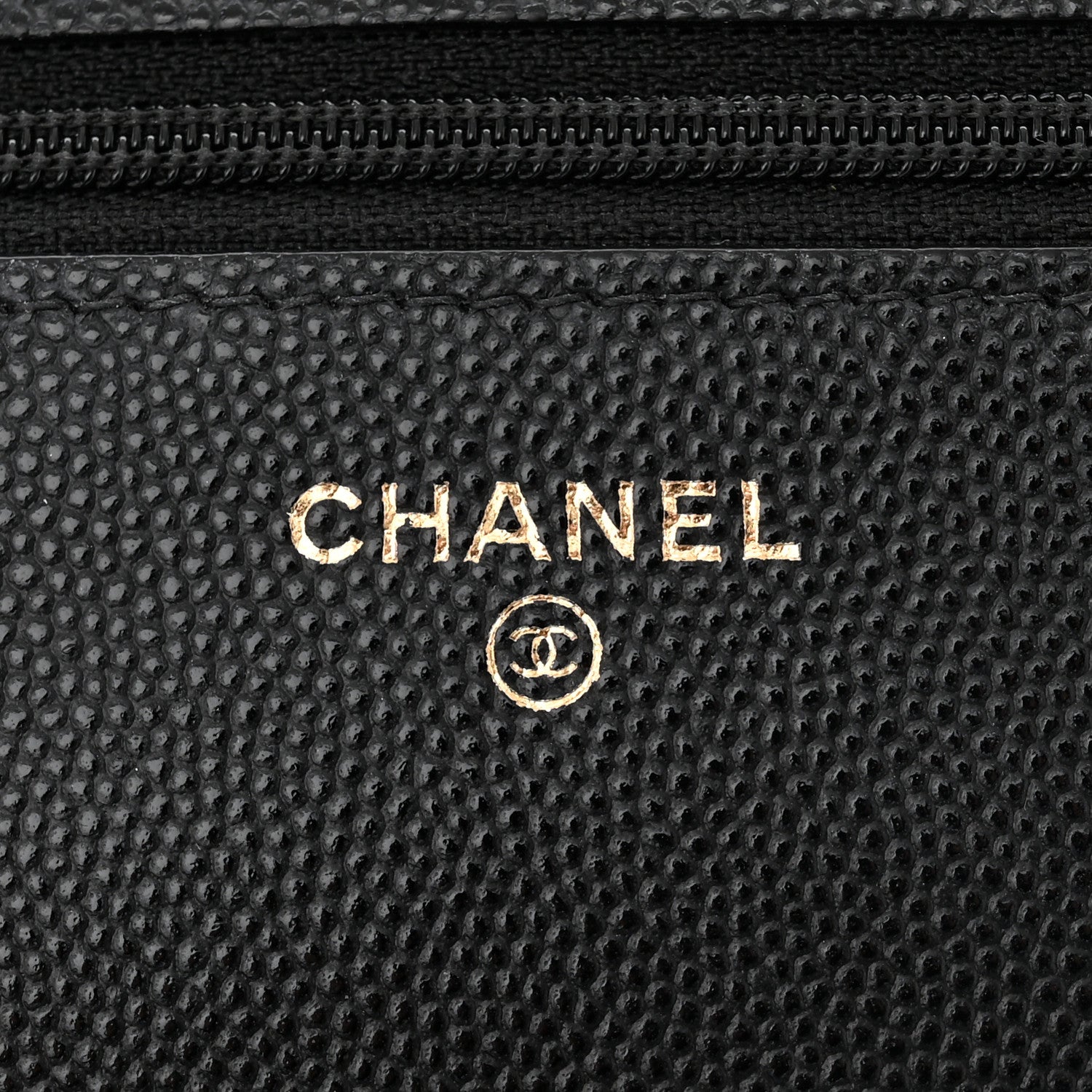 Chanel Caviar Quilted Crystal CC Wallet On Chain WOC Black 6 of 15