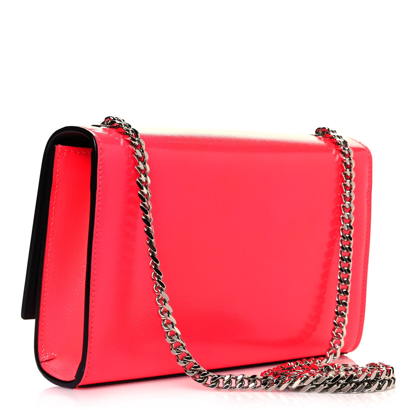 Patent Grain de Poudre Small Monogram Kate Satchel Neon Pink