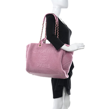 Chanel Shearling Lambskin Medium Deauville Tote Pink 2 of 12