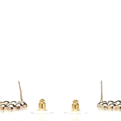 Chanel Pearl Quilted CC Flap Bag Earrings Gold 4 of 5