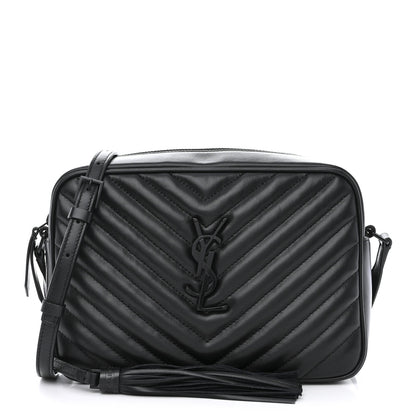 Saint Laurent Calfskin Matelasse Monogram Monochrome Lou Camera Bag Black 1 of 11