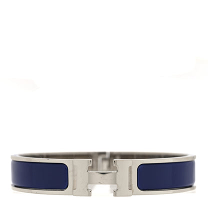 Hermes Enamel Narrow Clic Clac H Bracelet GM Bleu Indigo 1 of 4