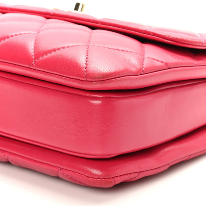 Chanel Lambskin Quilted Small Trendy CC Dual Handle Bag Dark Pink 9 of 9