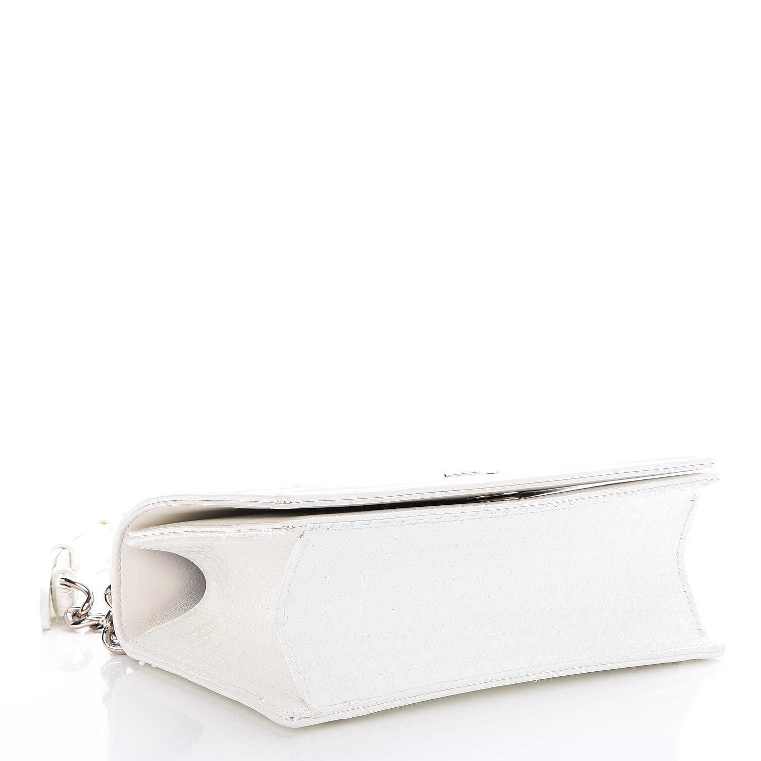Christian Dior Patent Micro-Cannage Small Diorama Flap Bag White 5 of 11