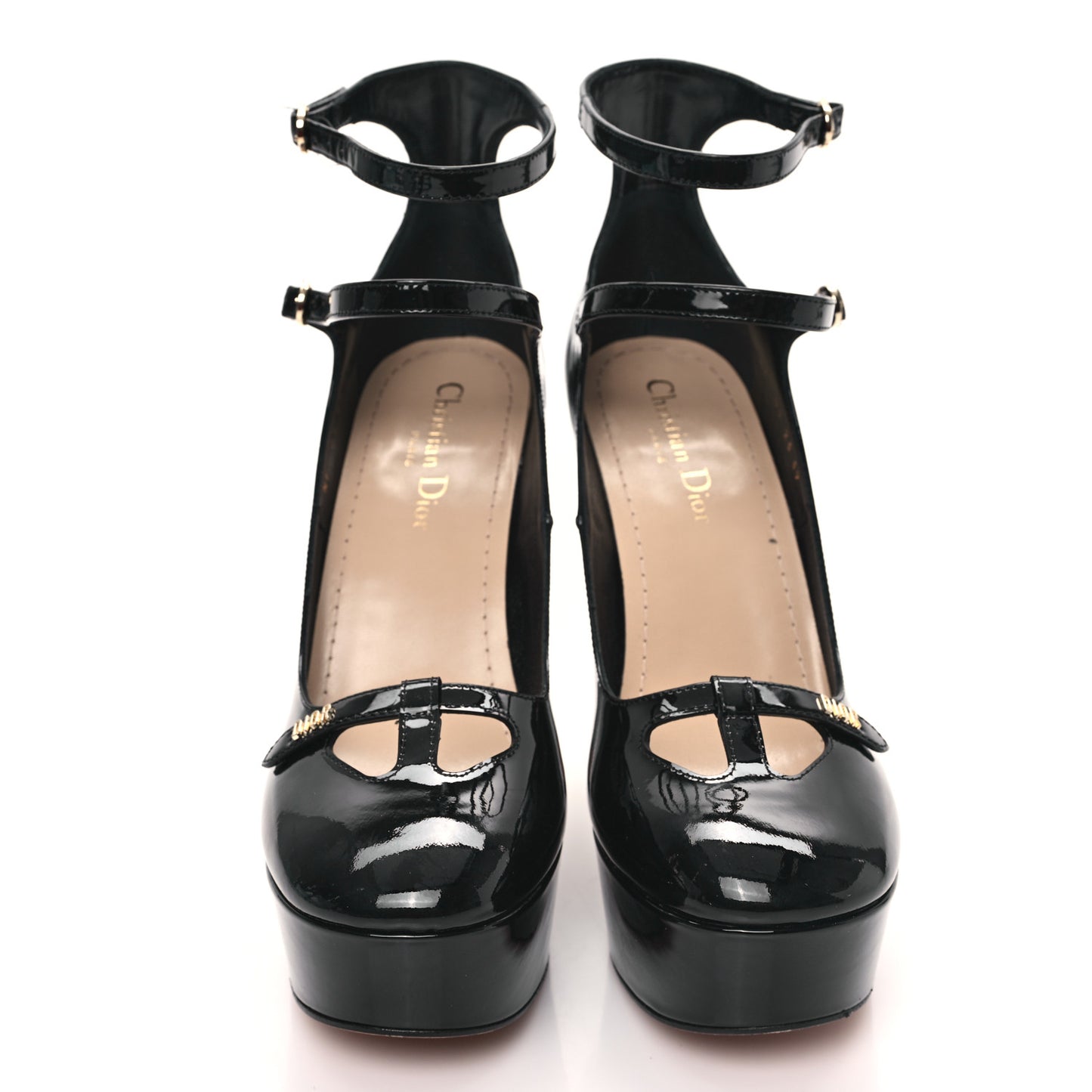Patent Calfskin Aime Ankle Sandals 39 Black