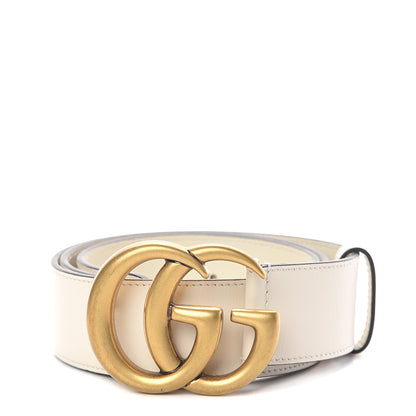 Gucci Calfskin Double G 40mm Belt 85 34 Mystic White 1 of 6