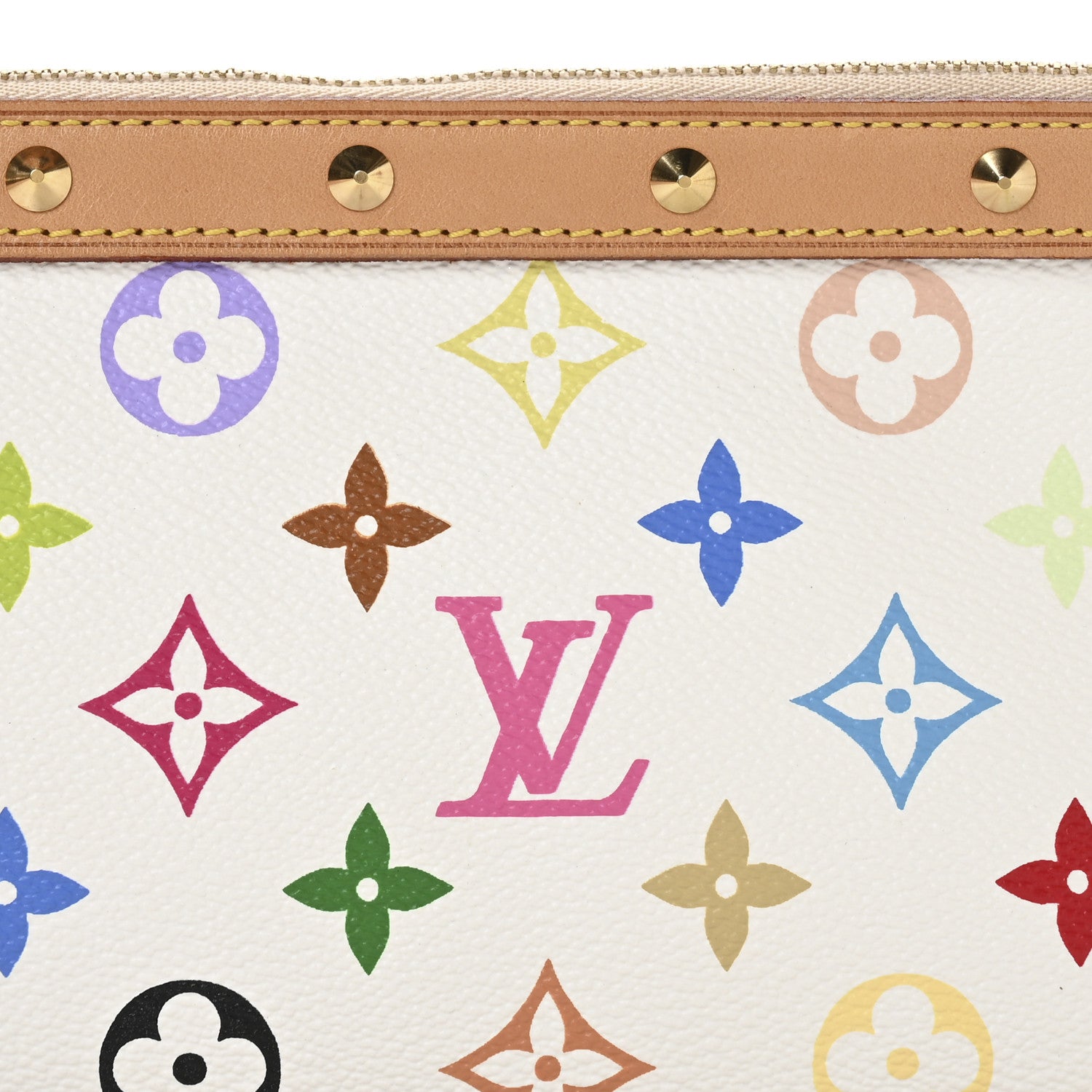 Louis Vuitton Monogram Multicolor Pochette Accessories White 8 of 12