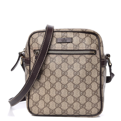 Gucci GG Plus Monogram Messenger Bag Dark Brown 1 of 12