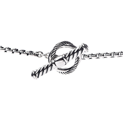 David Yurman Sterling Silver Pearl Infinity Station Chain Necklace 4 of 5