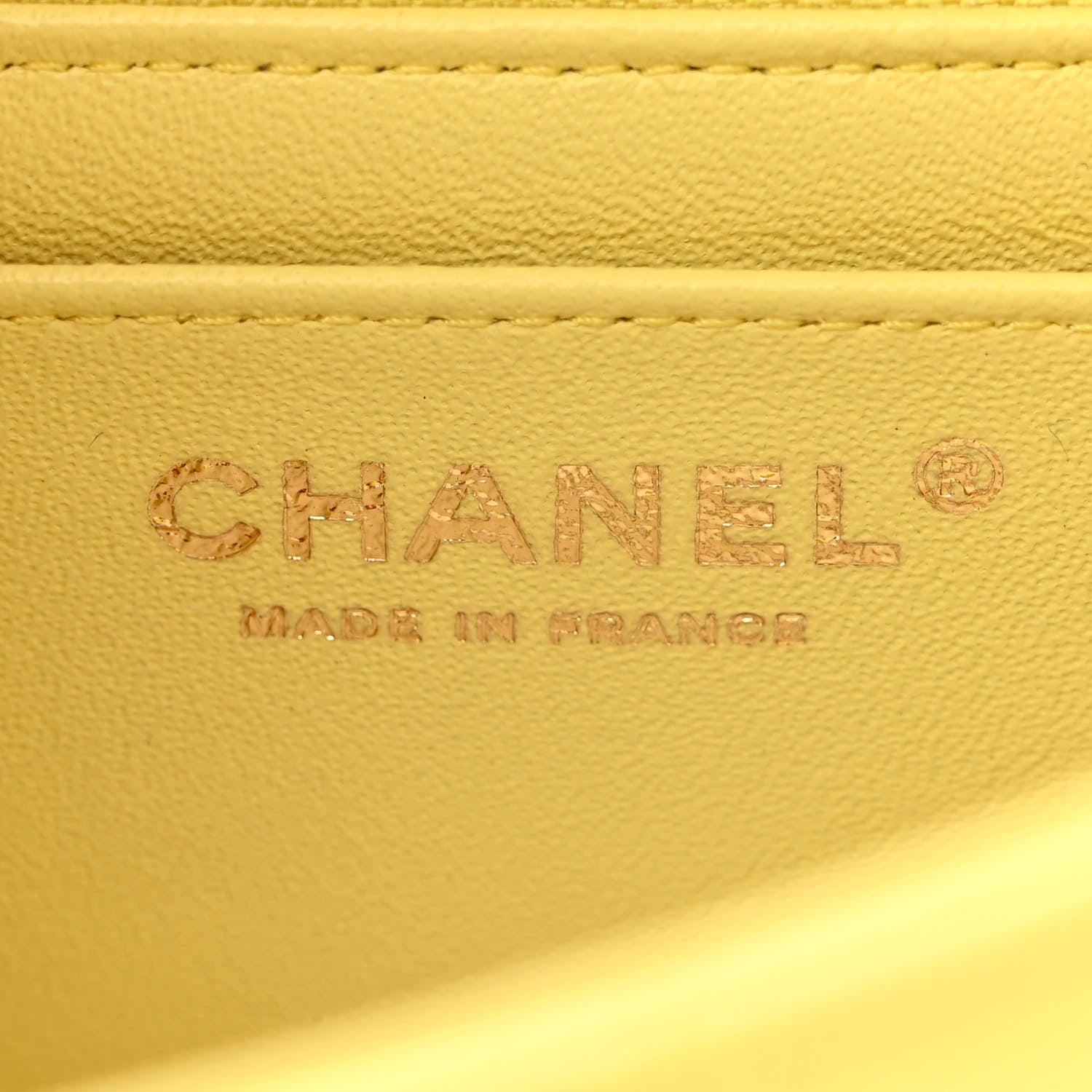 Chanel Lambskin Quilted Mini Rectangular Flap Light Yellow 6 of 11