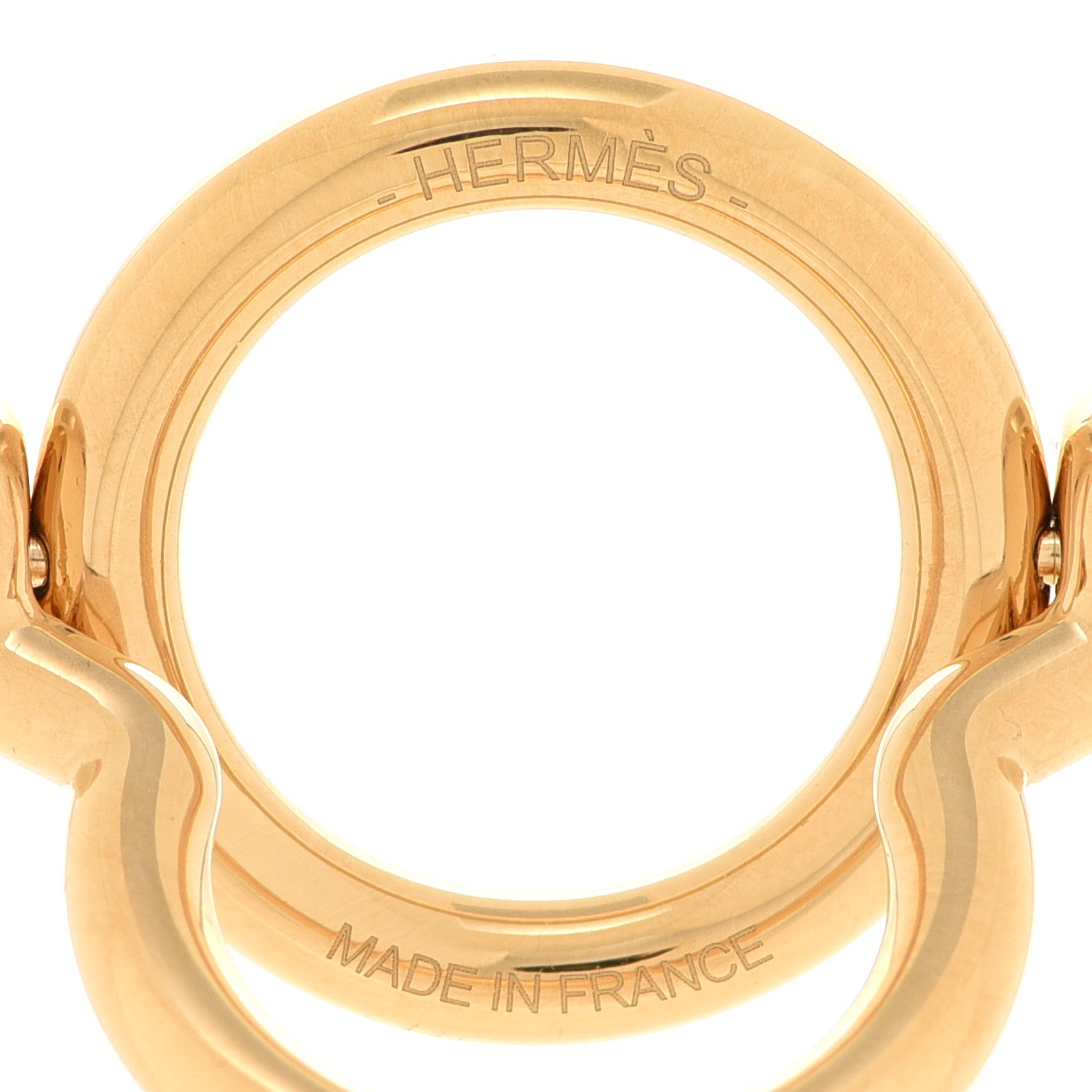 Hermes Permabrass Round Scarf Ring Gold 4 of 5