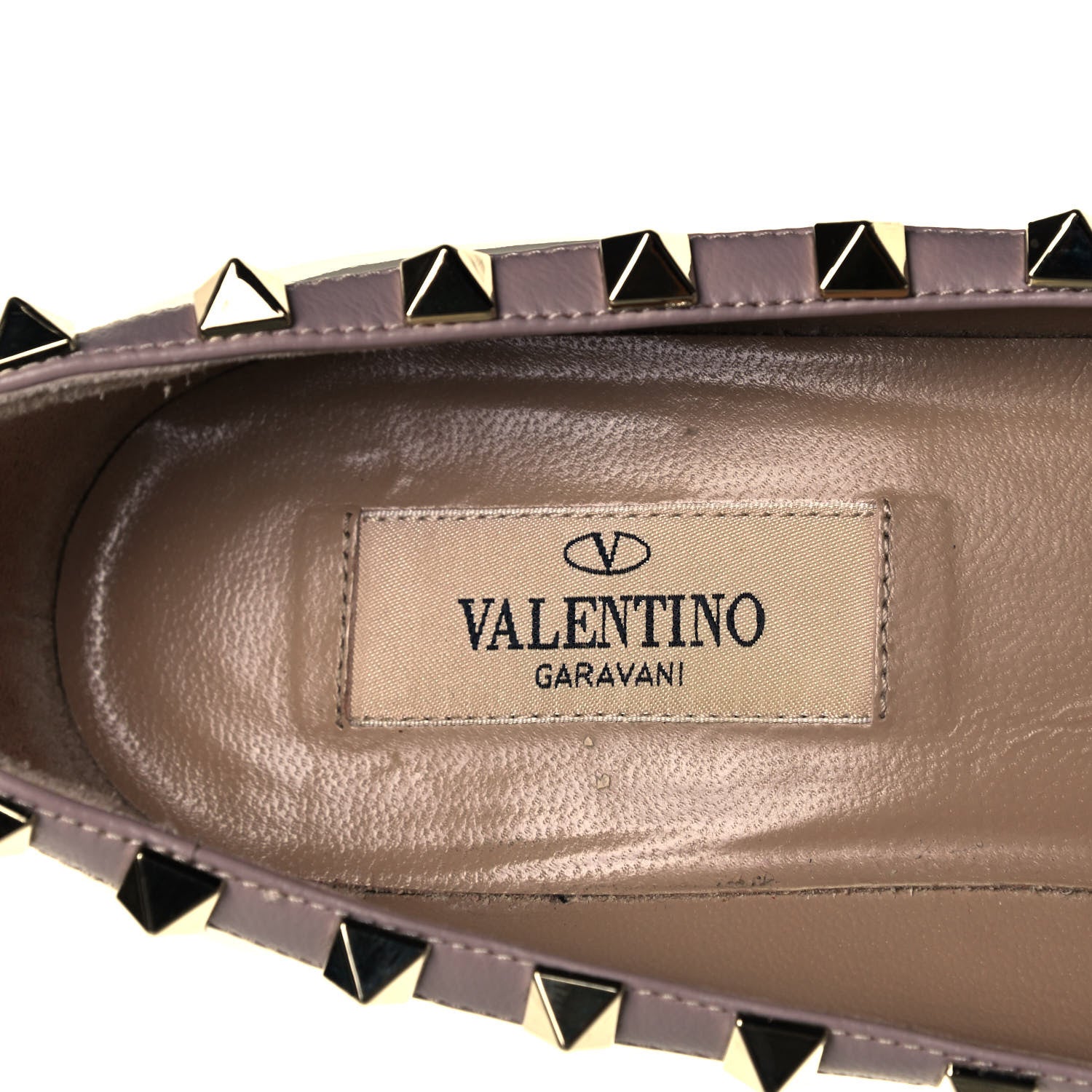 Valentino Garavani Patent Rockstud 70mm Wedges 36 Ivory Poudre 9 of 10