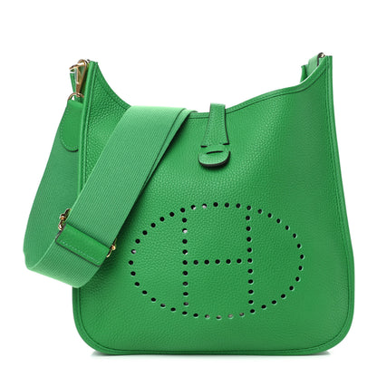 Hermes Taurillon Clemence Evelyne III PM Bambou 1 of 10