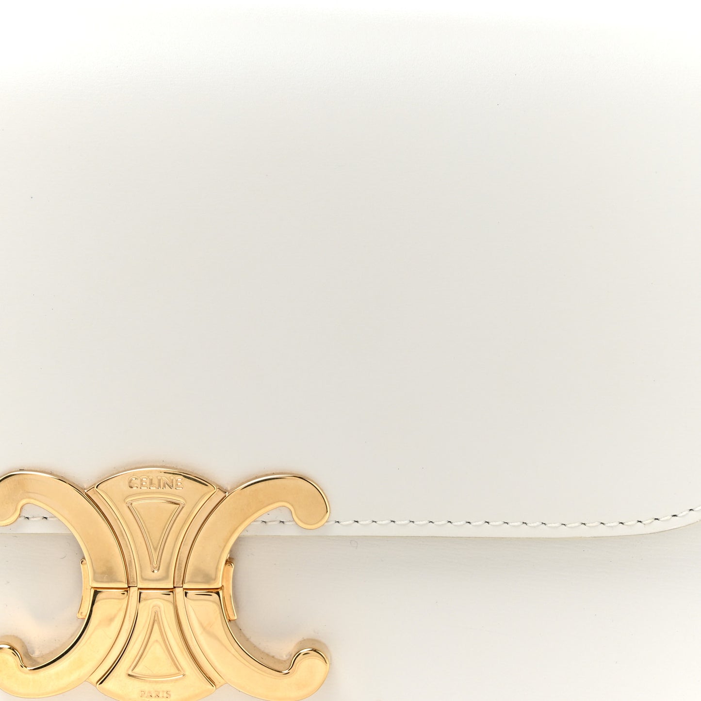 Shiny Calfskin Medium Triomphe White