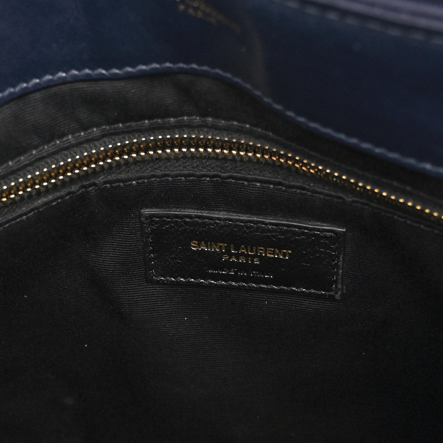 Calfskin Y Quilted Monogram Medium Loulou Chain Satchel Medium Blue
