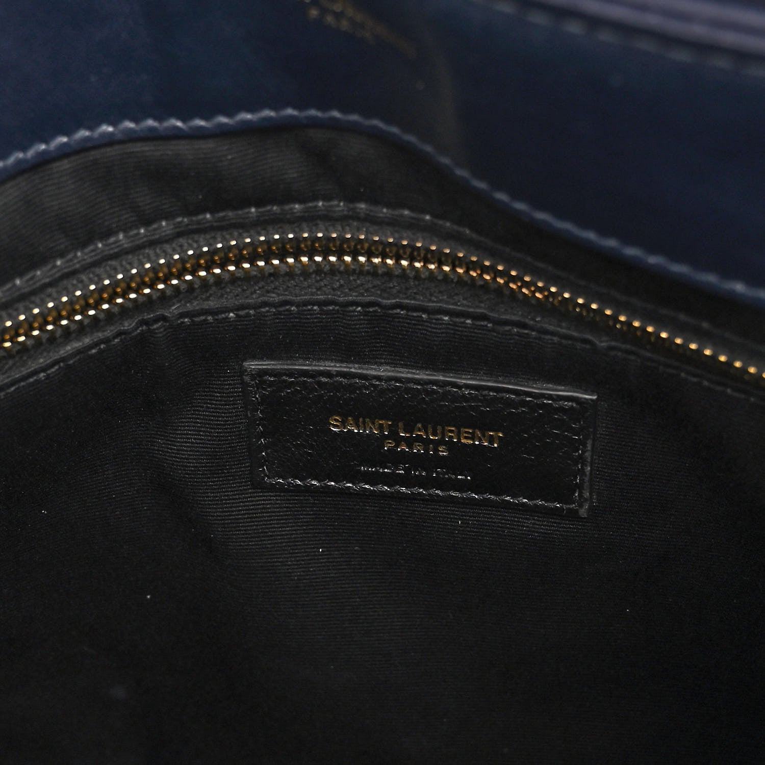 Saint Laurent Calfskin Y Quilted Monogram Medium Loulou Chain Satchel Medium Blue 7 of 11