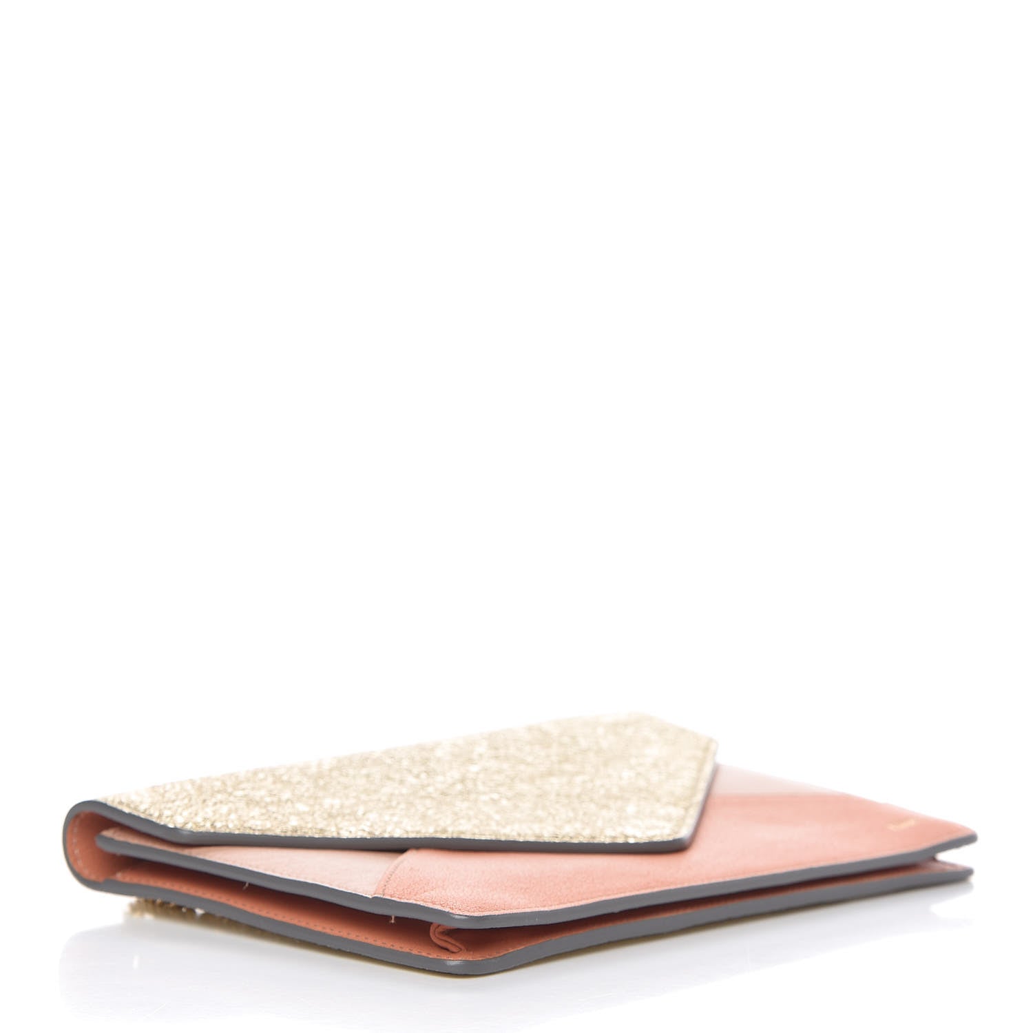 Chloe Metallic Calfskin Patchwork Chain Wallet Blush Nude 4 of 12