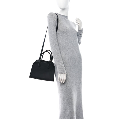 The Row Grained Calfskin Soft Margaux 10 Bag Black 2 of 9