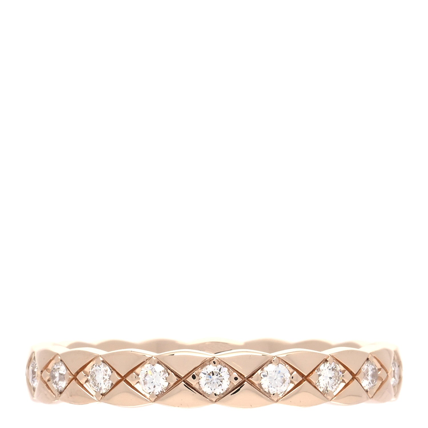 Chanel 18K Beige Gold Diamond Mini Coco Crush Ring 57 8 1 of 5