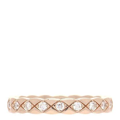 Chanel 18K Beige Gold Diamond Mini Coco Crush Ring 57 8 1 of 5