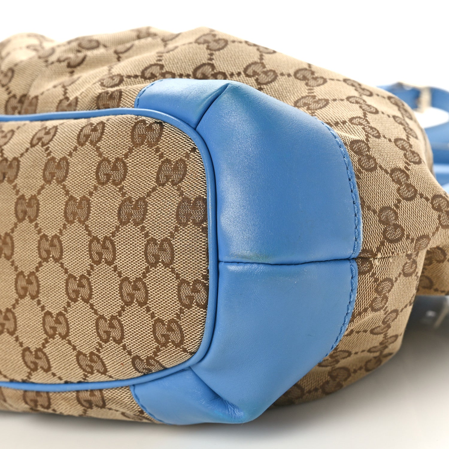 Gucci Monogram Medium Sukey Top Handle Blue 10 of 14