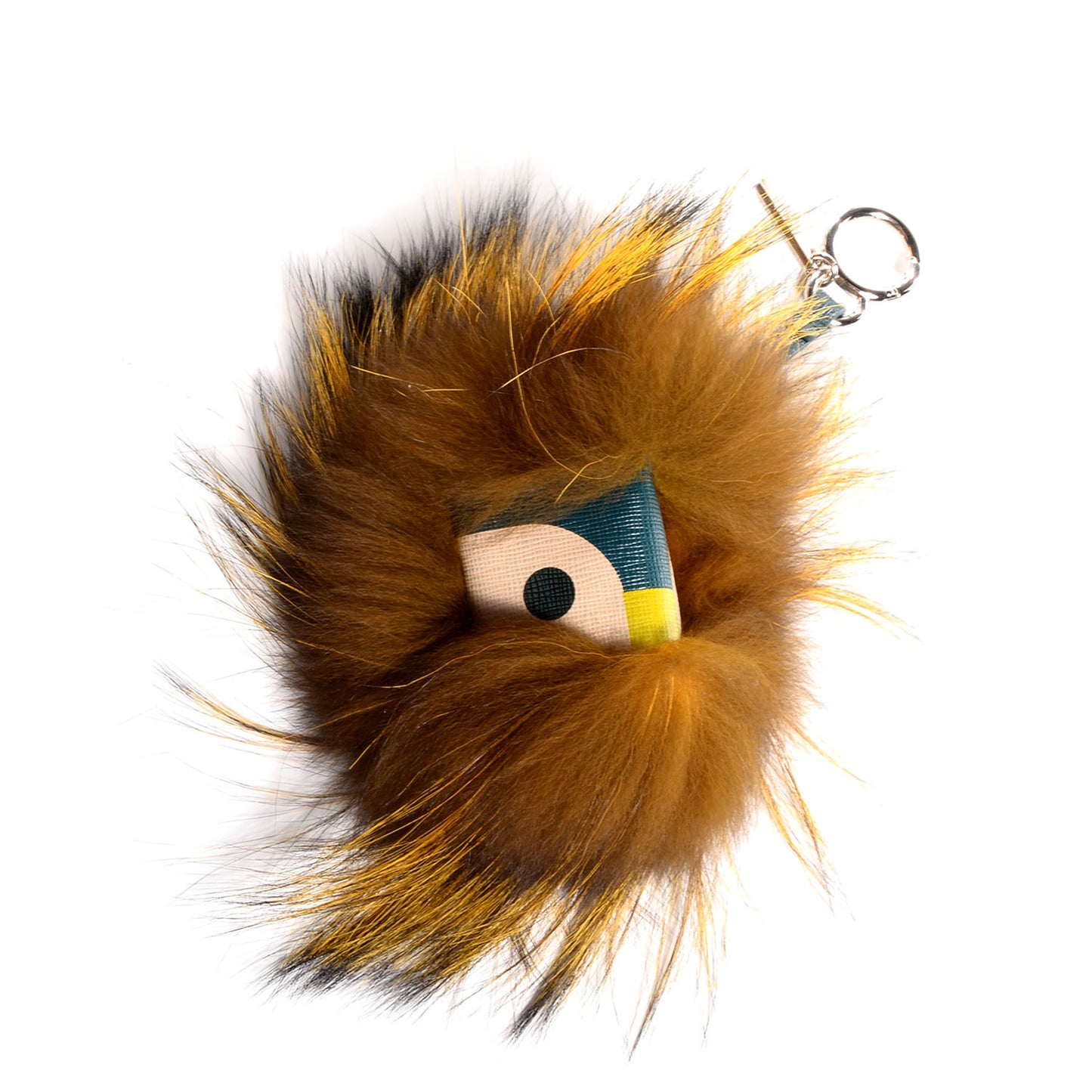 Fox Fur Vitello Lucy Junior Mini Monster Bag Bug Charm Ocean Multicolor Giallo