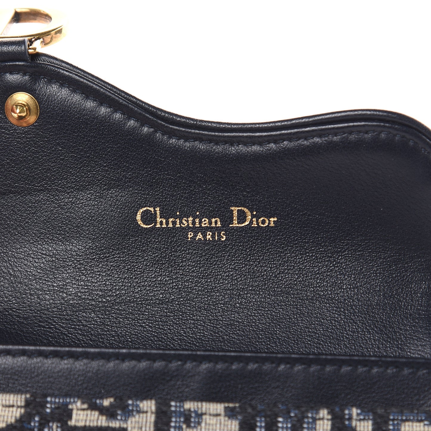 Oblique Saddle Card Holder Blue