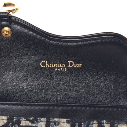 Christian Dior Oblique Saddle Card Holder Blue 6 of 7