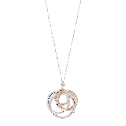 Tiffany Sterling Silver Rubedo Large Interlocking Circles Pendant Necklace 1 of 4